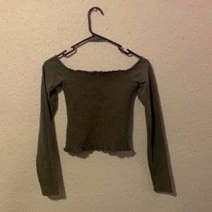 Dark green crop top
